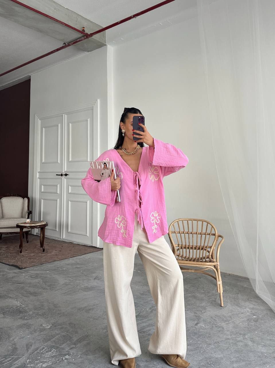 Luftiger Zweiteiler Pink