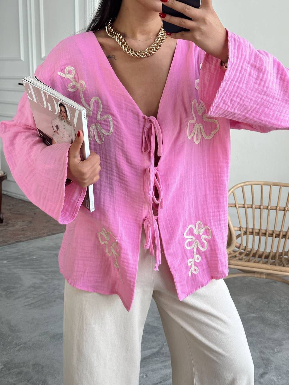 Luftiger Zweiteiler Pink