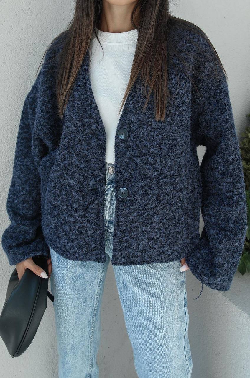 Oversized-Jacket in Blau