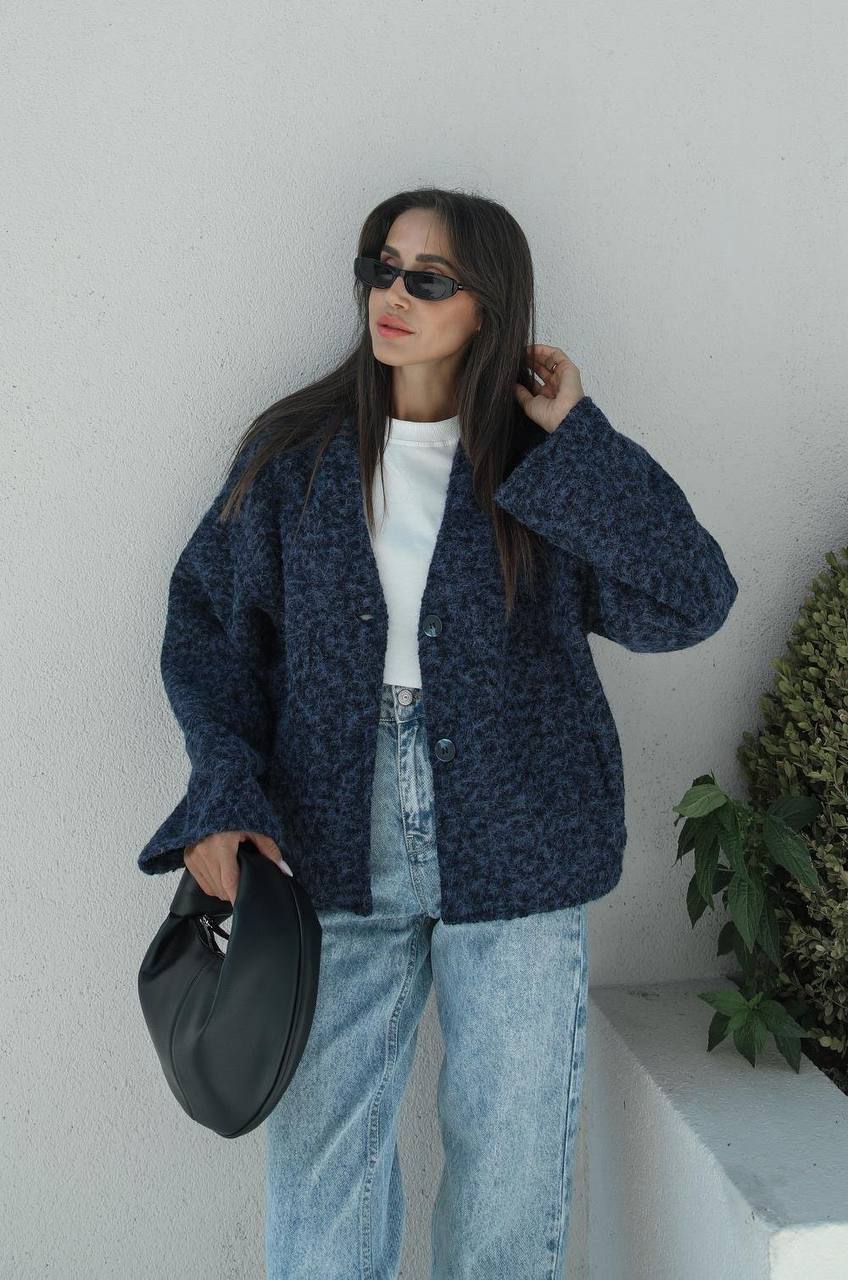 Oversized-Jacket in Blau