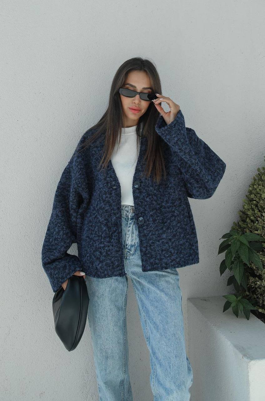 Oversized-Jacket in Blau