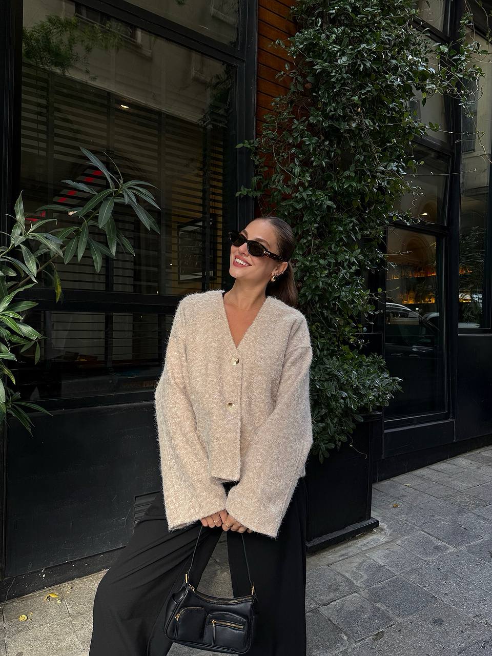 Oversized-Jacket Beige