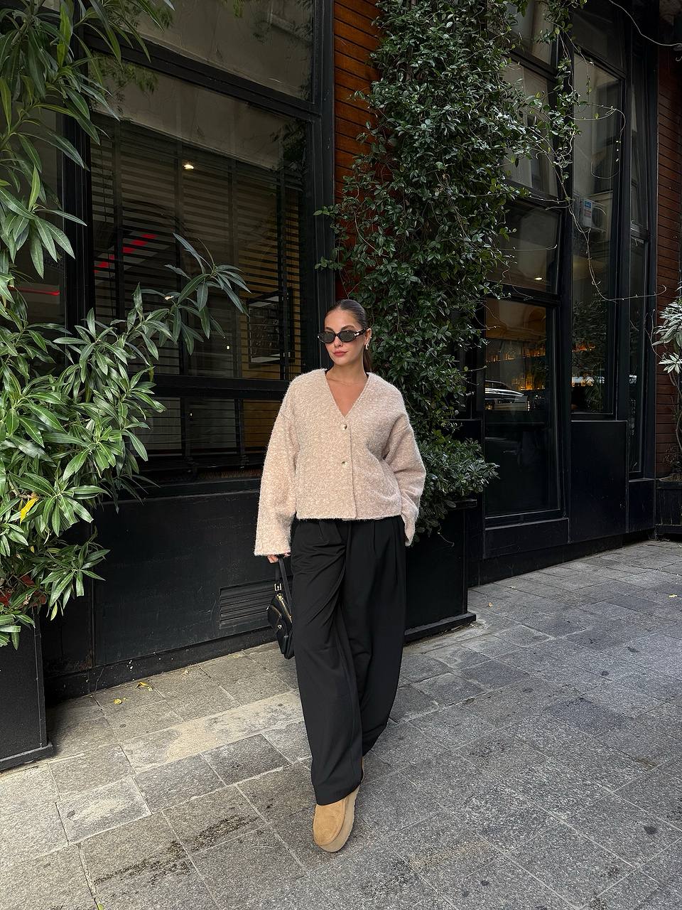 Oversized-Jacket Beige