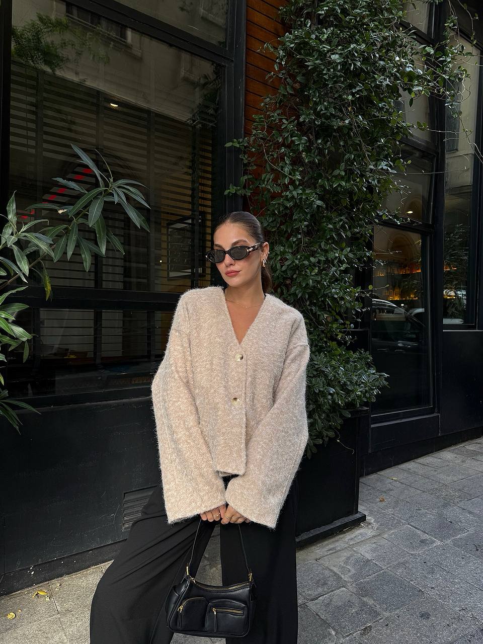 Oversized-Jacket Beige